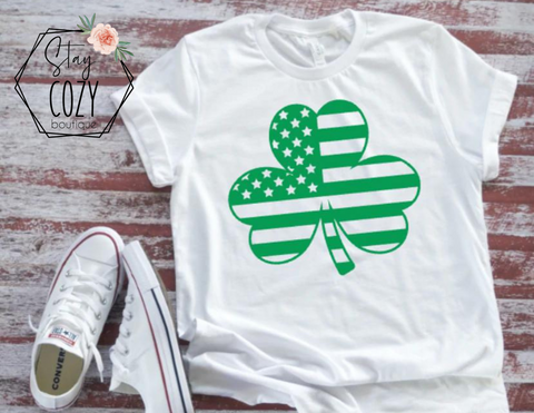 Flag Shamrock Crewneck | Hoodie | T-Shirt | St. Patrick's Day🍀 | The Lucky Collection | Stay Cozy Boutique