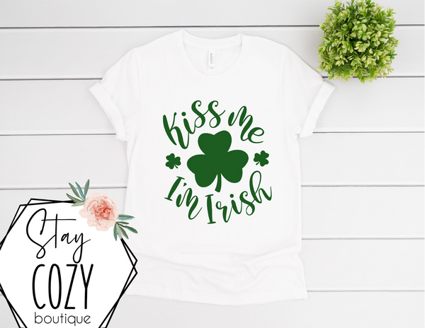 Kiss Me I’m Irish Crewneck | Hoodie | T-Shirt | St. Patrick's Day🍀 | The Lucky Collection | Stay Cozy Boutique