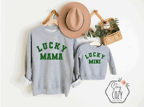 Lucky Mama + Lucky Mini Crewneck Set | St. Patrick’s Day🍀 | The Lucky Collection | Stay Cozy Boutique