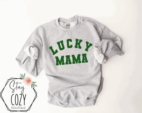 Lucky Mama Crewneck | Hoodie | T-Shirt | St. Patrick's Day🍀 | The Lucky Collection | Stay Cozy Boutique