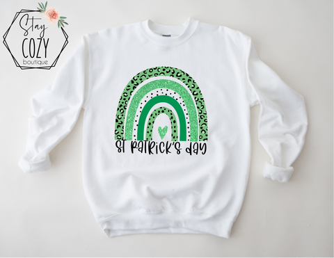 Rainbow St. Patrick’s Day Crewneck | Hoodie | T-Shirt | St. Patrick's Day🍀 | The Lucky Collection | Stay Cozy Boutique