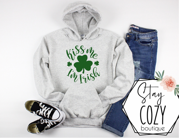 Kiss Me I’m Irish Crewneck | Hoodie | T-Shirt | St. Patrick's Day🍀 | The Lucky Collection | Stay Cozy Boutique