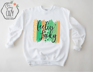 Feelin’ Lucky Crewneck | Hoodie | T-Shirt | St. Patrick's Day🍀 | The Lucky Collection | Stay Cozy Boutique